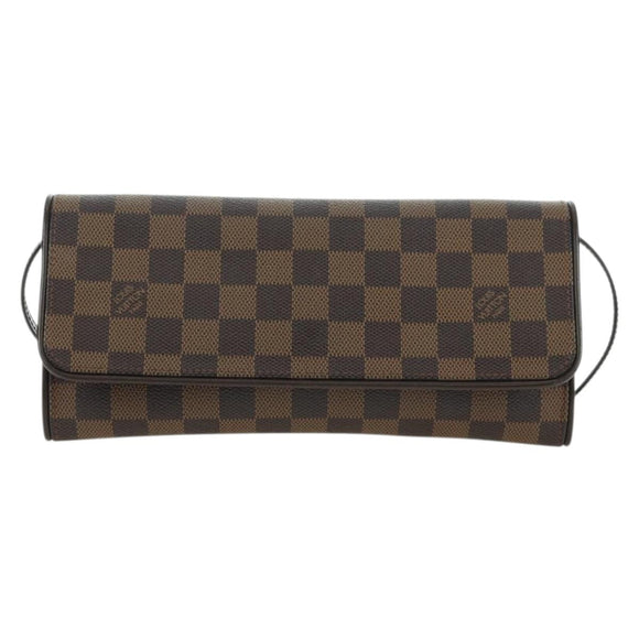 LOUIS VUITTON Damier Ebene Pochette Twin GM Shoulder Bag SPO LV Auth 176534SV