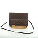 LOUIS VUITTON Damier Ebene Pochette Twin GM Shoulder Bag SPO LV Auth 176534SV-12