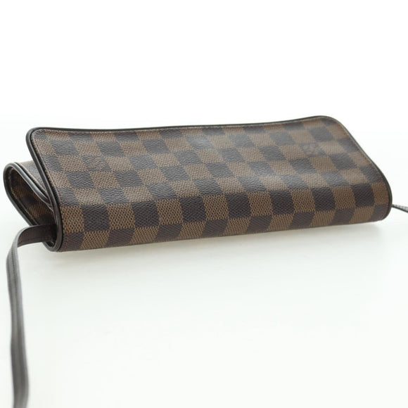 LOUIS VUITTON Damier Ebene Pochette Twin GM Shoulder Bag SPO LV Auth 176534SV