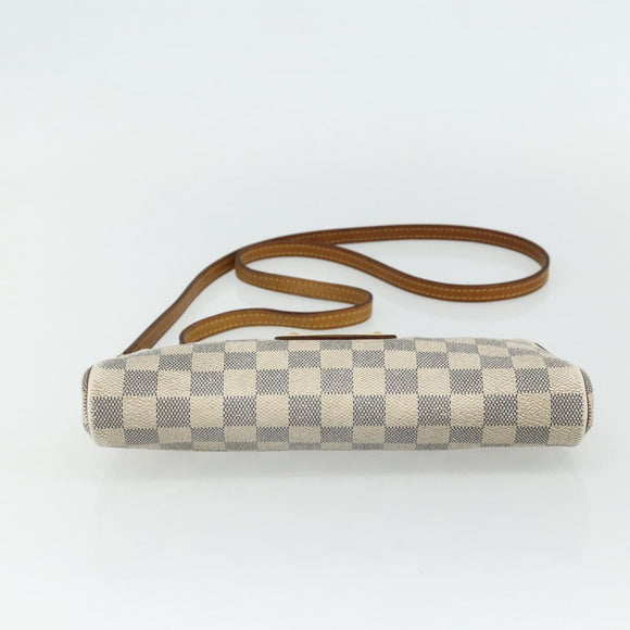LOUIS VUITTON Damier Azur Eva Schultertasche 2way N55214 LV Auth 176535