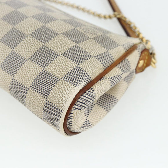 LOUIS VUITTON Damier Azur Eva Schultertasche 2way N55214 LV Auth 176535