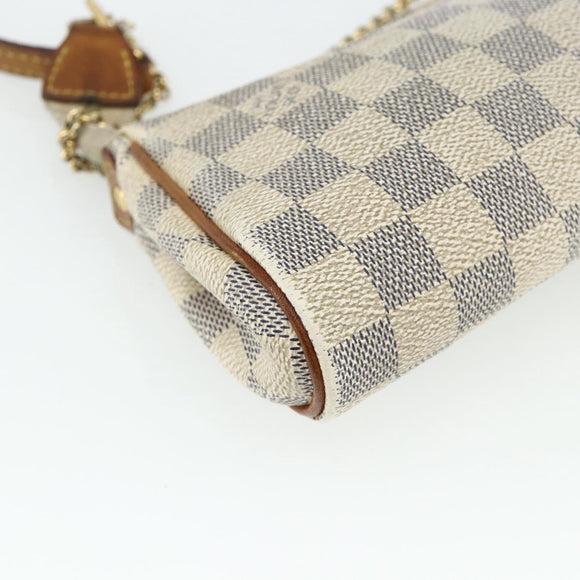 LOUIS VUITTON Damier Azur Eva Schultertasche 2way N55214 LV Auth 176535