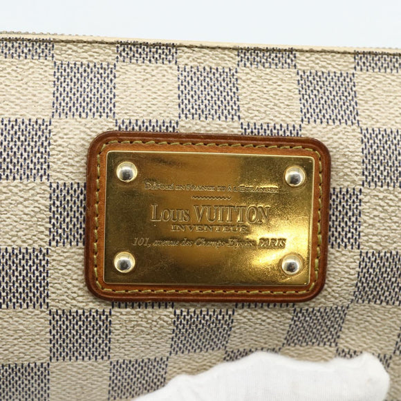 LOUIS VUITTON Damier Azur Eva Schultertasche 2way N55214 LV Auth 176535
