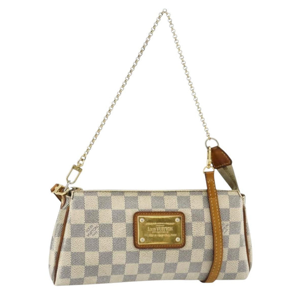LOUIS VUITTON Damier Azur Eva Schultertasche 2way N55214 LV Auth 176535