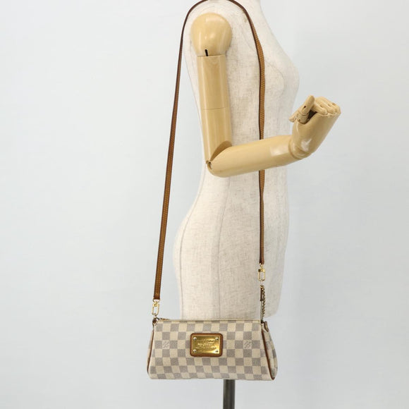 LOUIS VUITTON Damier Azur Eva Schultertasche 2way N55214 LV Auth 176535