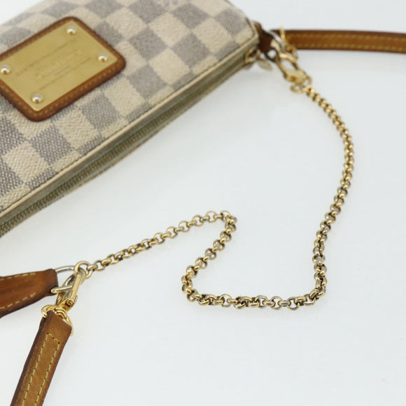 LOUIS VUITTON Damier Azur Eva Schultertasche 2way N55214 LV Auth 176535