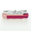 CHANEL Matelasse 26 Chain Shoulder Bag Nylon White Gold CC Auth 176536SAV-5