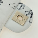 CHANEL Matelasse 26 Chain Shoulder Bag Nylon White Gold CC Auth 176536SAV-21