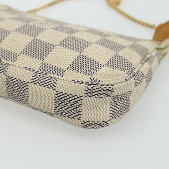 LOUIS VUITTON Damier Azur Mini Pochette Accessoires Pouch N63005 LV Auth 176553