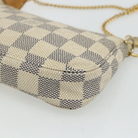 LOUIS VUITTON Damier Azur Mini Pochette Accessoires Pouch N63005 LV Auth 176553