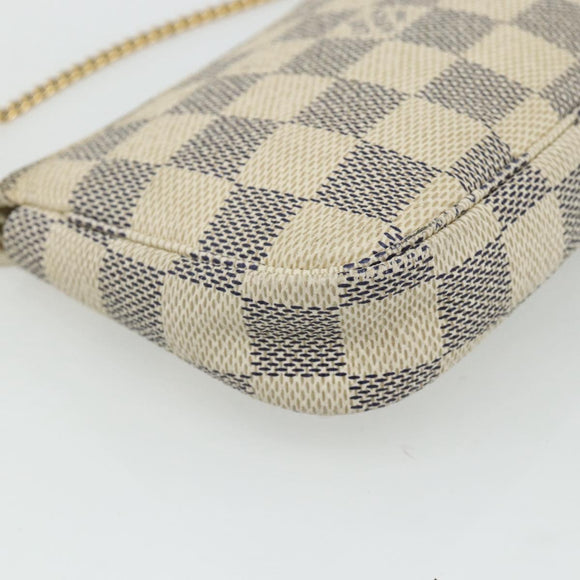 LOUIS VUITTON Damier Azur Mini Pochette Accessoires Pouch N63005 LV Auth 176553