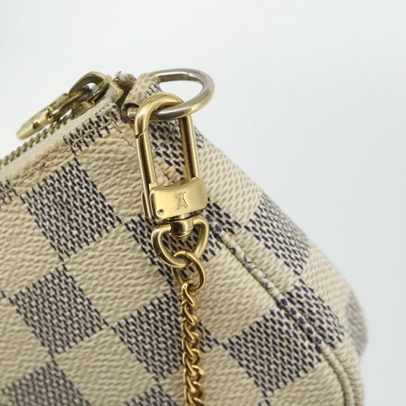 LOUIS VUITTON Damier Azur Mini Pochette Accessoires Pouch N63005 LV Auth 176553