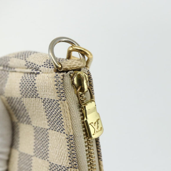 LOUIS VUITTON Damier Azur Mini Pochette Accessoires Pouch N63005 LV Auth 176553