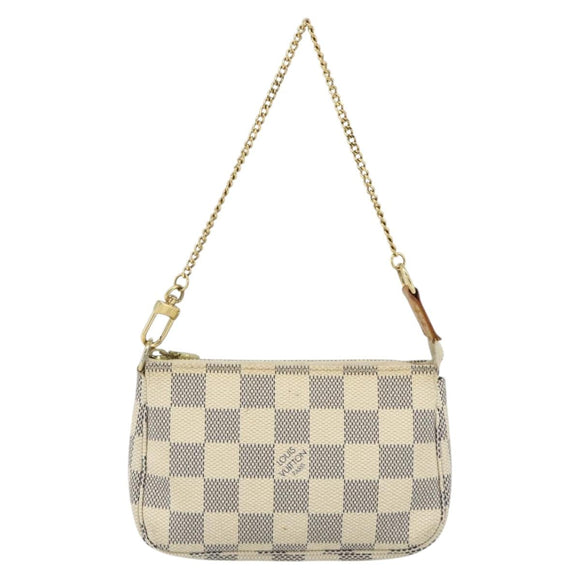 LOUIS VUITTON Damier Azur Mini Pochette Accessoires Pouch N63005 LV Auth 176553