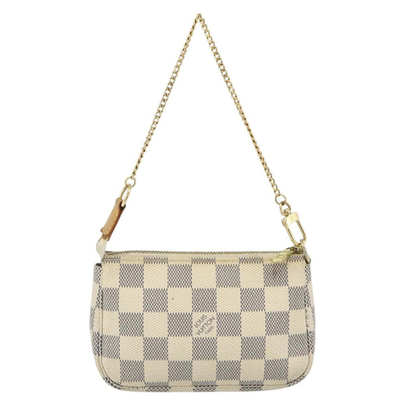 LOUIS VUITTON Damier Azur Mini Pochette Accessoires Pouch N63005 LV Auth 176553