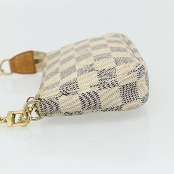 LOUIS VUITTON Damier Azur Mini Pochette Accessoires Pouch N63005 LV Auth 176553