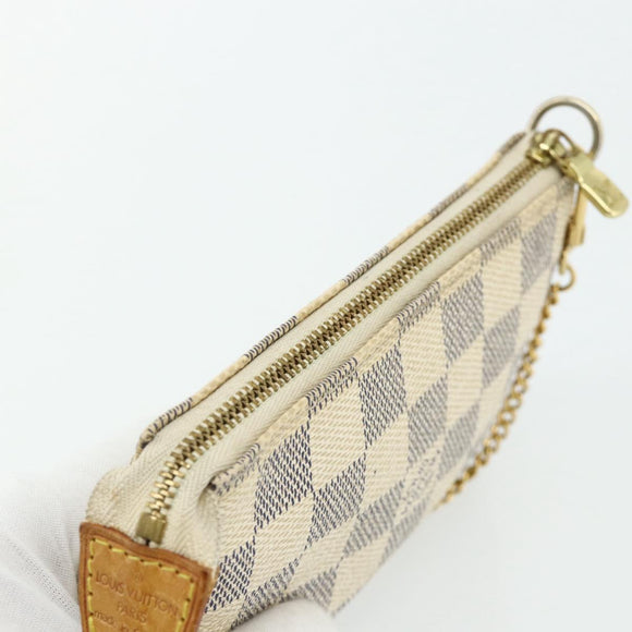 LOUIS VUITTON Damier Azur Mini Pochette Accessoires Pouch N63005 LV Auth 176553