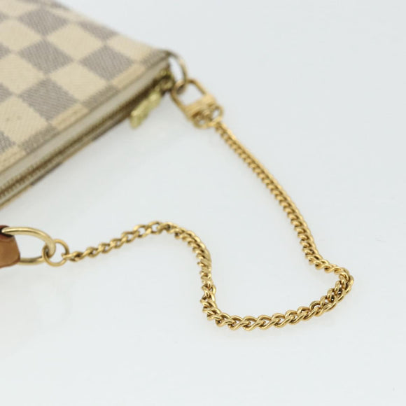 LOUIS VUITTON Damier Azur Mini Pochette Accessoires Pouch N63005 LV Auth 176553