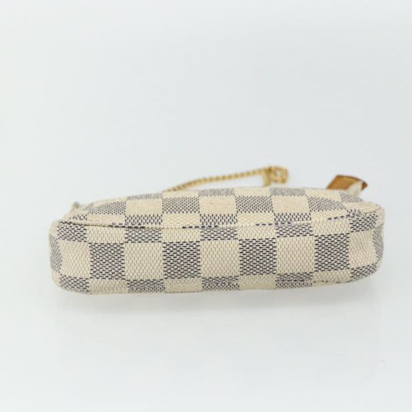 LOUIS VUITTON Damier Azur Mini Pochette Accessoires Pouch N63005 LV Auth 176553