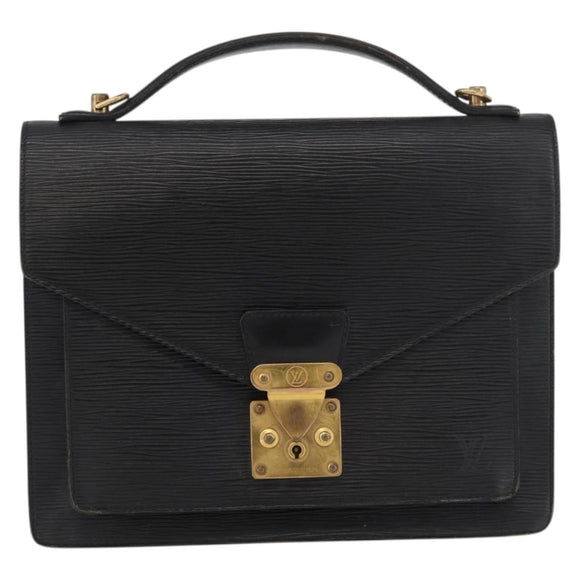 LOUIS VUITTON Epi Monceau 28 Hand Bag Black M52122 LV Auth 176555