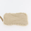 CHANEL Choco Bar Chain Tote Bag Mouton Ivory Silver CC Auth 176557-20