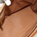 CELINE Macadam Canvas Hand Bag PVC Leather Brown Gold Auth 176559-11