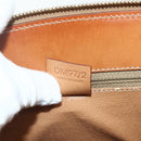 CELINE Macadam Canvas Hand Bag PVC Leather Brown Gold Auth 176559-12