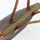 CELINE Macadam Canvas Hand Bag PVC Leather Brown Gold Auth 176559-6