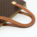 CELINE Macadam Canvas Hand Bag PVC Leather Brown Gold Auth 176559-7