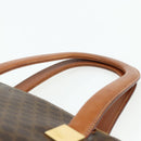 CELINE Macadam Canvas Hand Bag PVC Leather Brown Gold Auth 176559-8