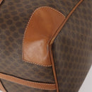 CELINE Macadam Canvas Boston Bag PVC Leather Brown Gold Auth 176560-10