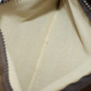 CELINE Macadam Canvas Boston Bag PVC Leather Brown Gold Auth 176560-22