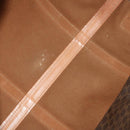 CELINE Macadam Canvas Boston Bag PVC Leather Brown Gold Auth 176561-11