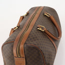 CELINE Macadam Canvas Boston Bag PVC Leather Brown Gold Auth 176561-6