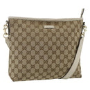 GUCCI GG Canvas Shoulder Bag Beige Gold 388924 Auth 176562-1