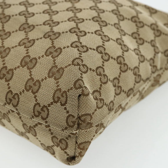 GUCCI GG Canvas Shoulder Bag Beige Gold 388924 Auth 176562