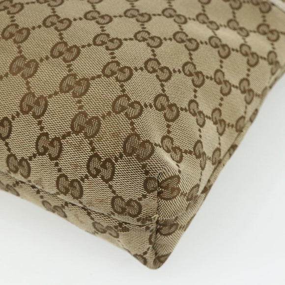 GUCCI GG Canvas Shoulder Bag Beige Gold 388924 Auth 176562