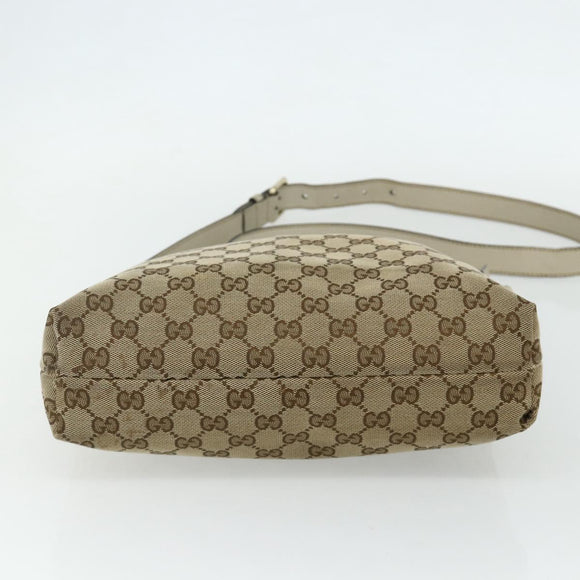 GUCCI GG Canvas Shoulder Bag Beige Gold 388924 Auth 176562
