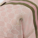 GUCCI GG Canvas Sherry Line Tote Bag Pink Gold 137896 Auth 176563-12