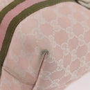GUCCI GG Canvas Sherry Line Tote Bag Pink Gold 137896 Auth 176563-13