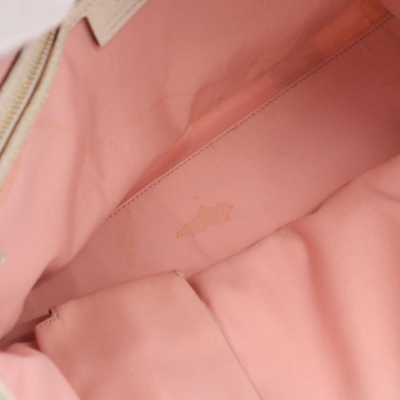 GUCCI GG Canvas Sherry Line Tote Bag Pink Gold 137896 Auth 176563