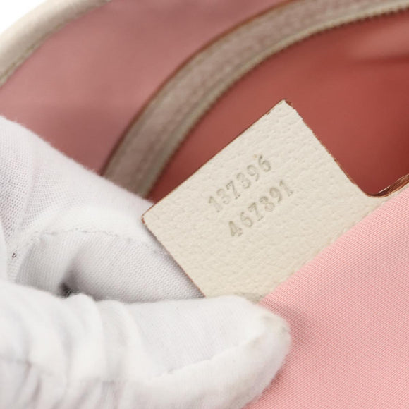 GUCCI GG Canvas Sherry Line Tote Bag Pink Gold 137896 Auth 176563