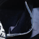 FENDI Zucchino Canvas Mamma Baguette Shoulder Bag Navy Silver Auth 176566V-26
