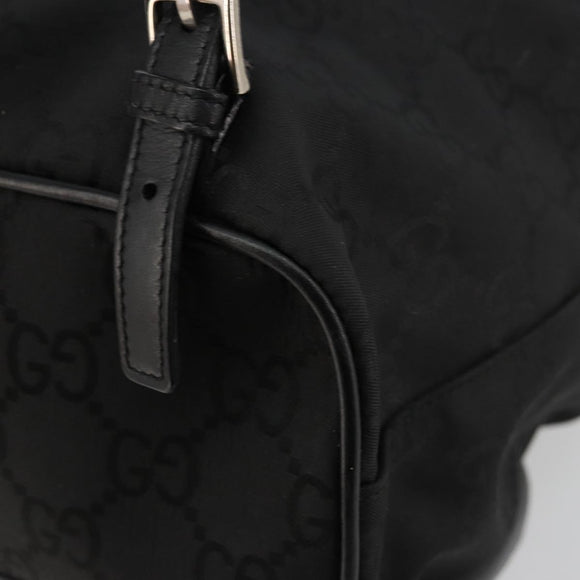 GUCCI GG Canvas Rucksack Nylon Schwarz Silber 003 0246 Auth 176569A