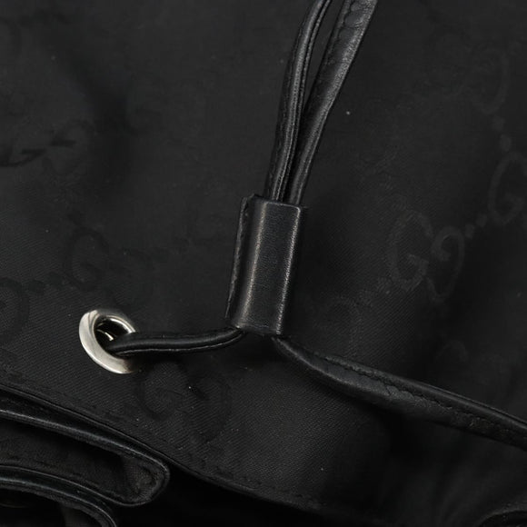 GUCCI GG Canvas Rucksack Nylon Schwarz Silber 003 0246 Auth 176569A