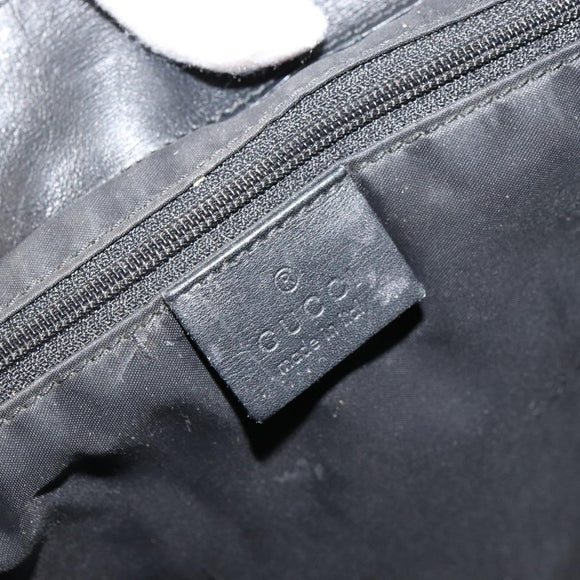 GUCCI GG Canvas Rucksack Nylon Schwarz Silber 003 0246 Auth 176569A