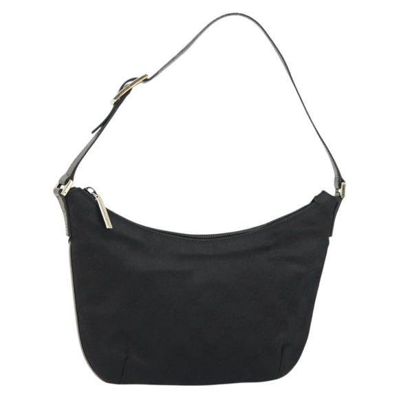 GUCCI GG Canvas Accessory Pouch Black Silver 005 0813 Auth 176572A
