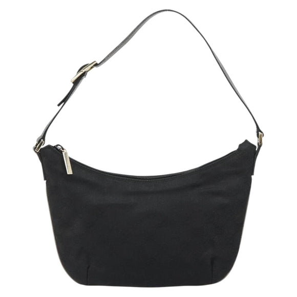GUCCI GG Canvas Accessory Pouch Black Silver 005 0813 Auth 176572A