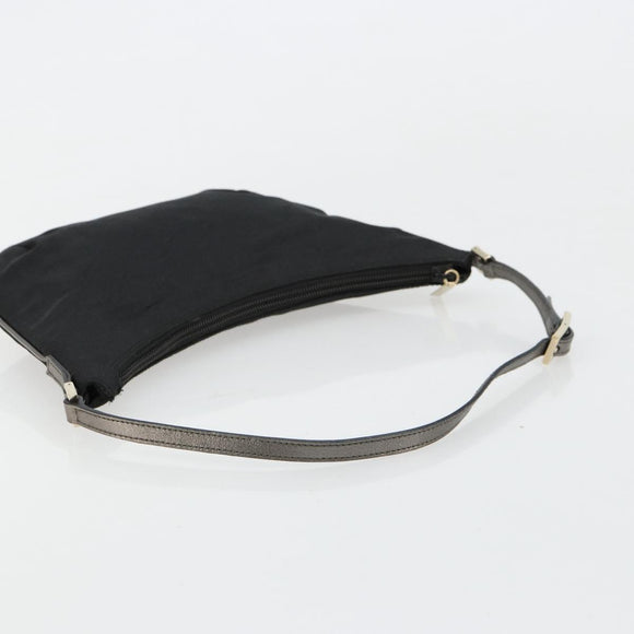 GUCCI GG Canvas Accessory Pouch Black Silver 005 0813 Auth 176572A