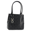 Salvatore Ferragamo Gancini Tote Bag Leather Black Silver Auth 176582-1